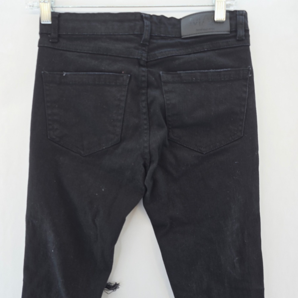 Boohoo Black Distressed Skinny Jeans for Men - Picture 12 of 16